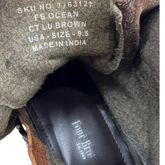 Four Brothers Brown Leather Boots SZ 9.5 - Picture 10 of 12